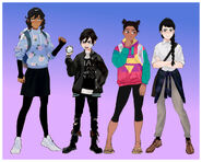 [From left to right] Diya, Min-seo, Akarsha, Noelle