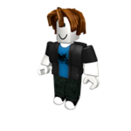 Character in roblox with bacon hair and top hat