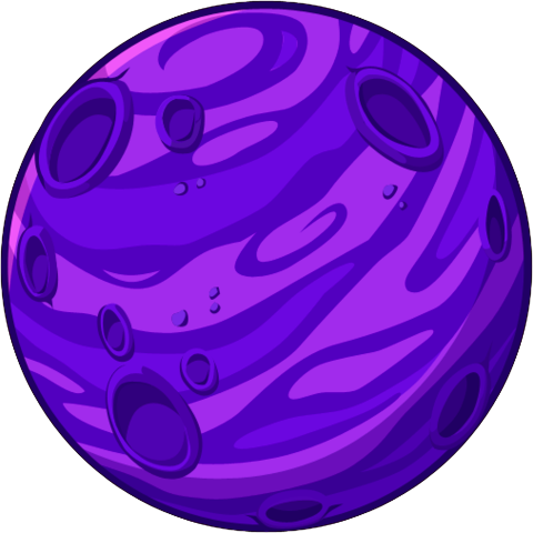 purple planet clipart