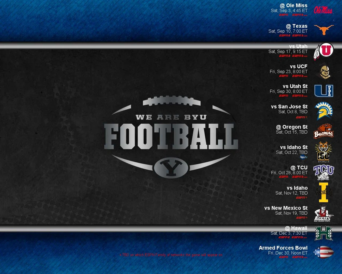 2011 Schedule BYU Football Wiki Fandom