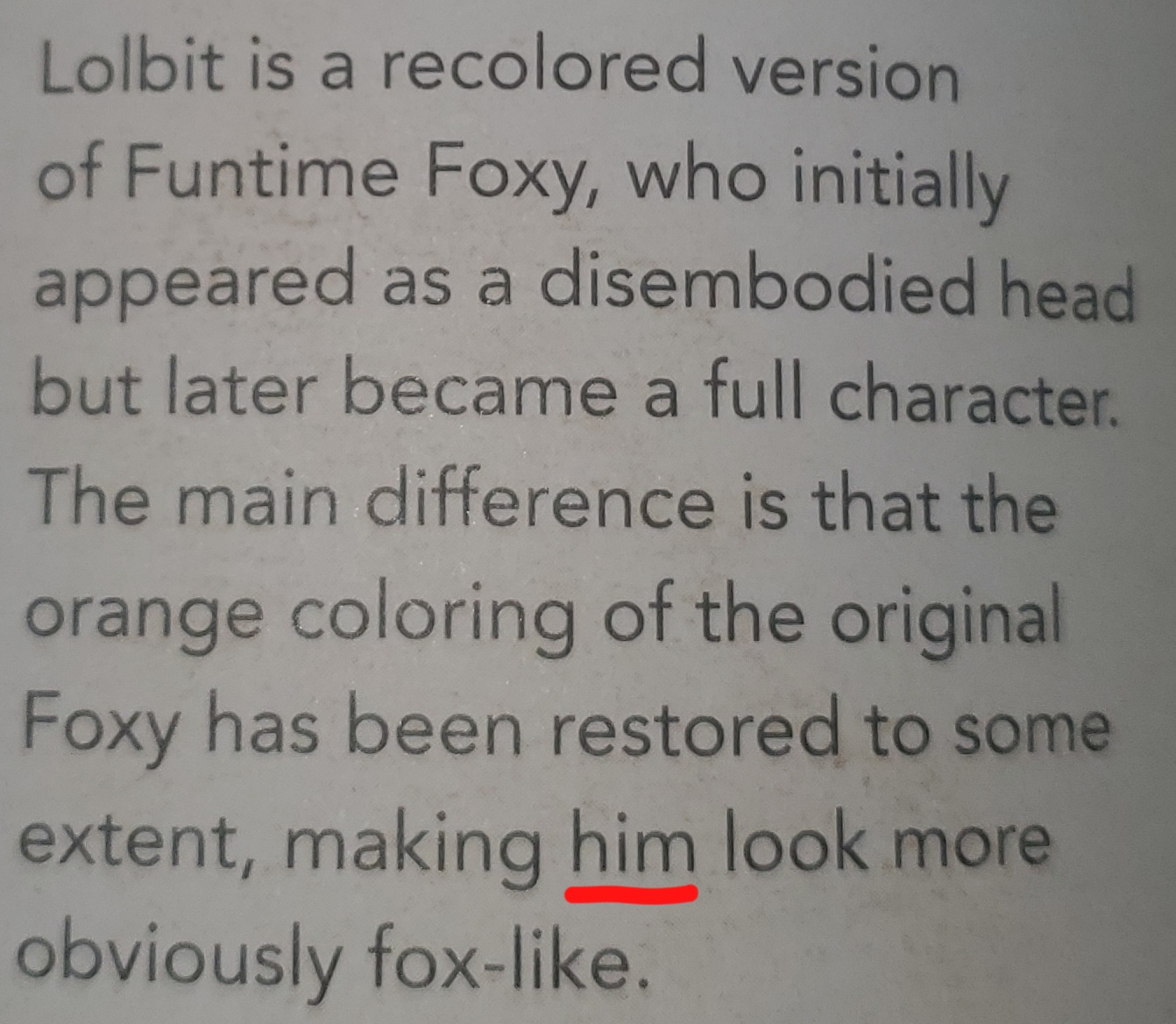 possibly figured out the gender of lolbit and funtime foxy :  r/fivenightsatfreddys