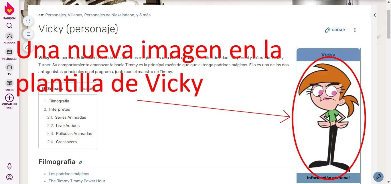Una nueva imagen en la plantilla de Vicky de Los Padrinos Mágicos | Fandom