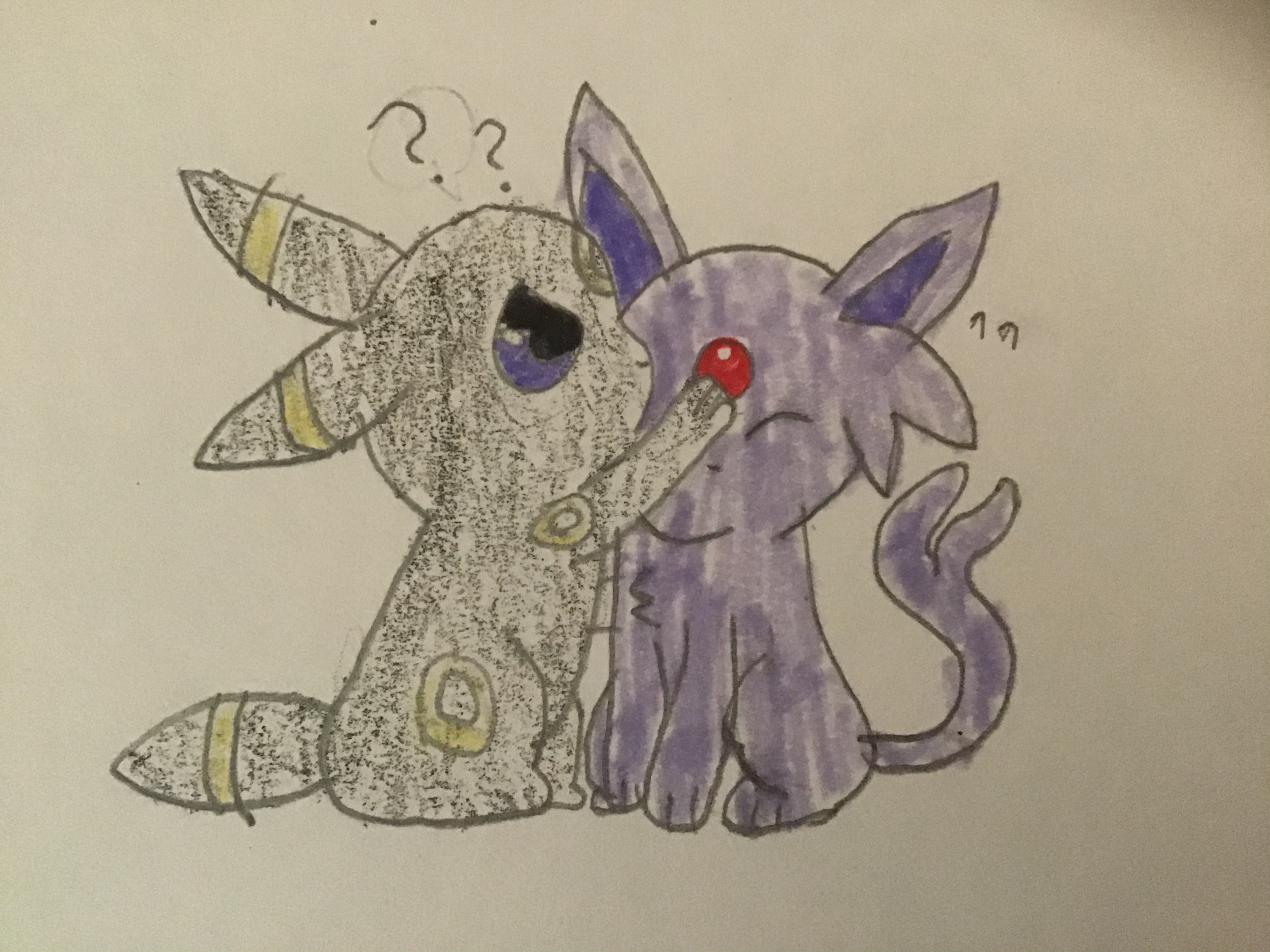 cute espeon and umbreon