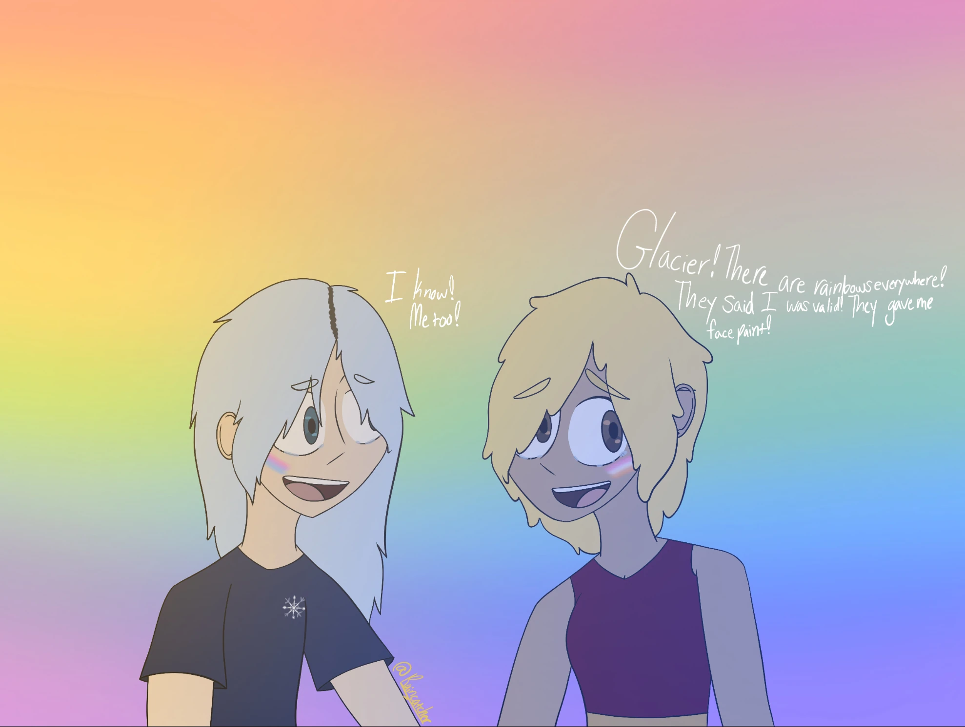 Pride Fanart 7 Blacier! (Blaze x Glacier) Fandom