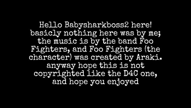 Foo Fighters ( JoJo X Foo Fighters AMV/music vid)