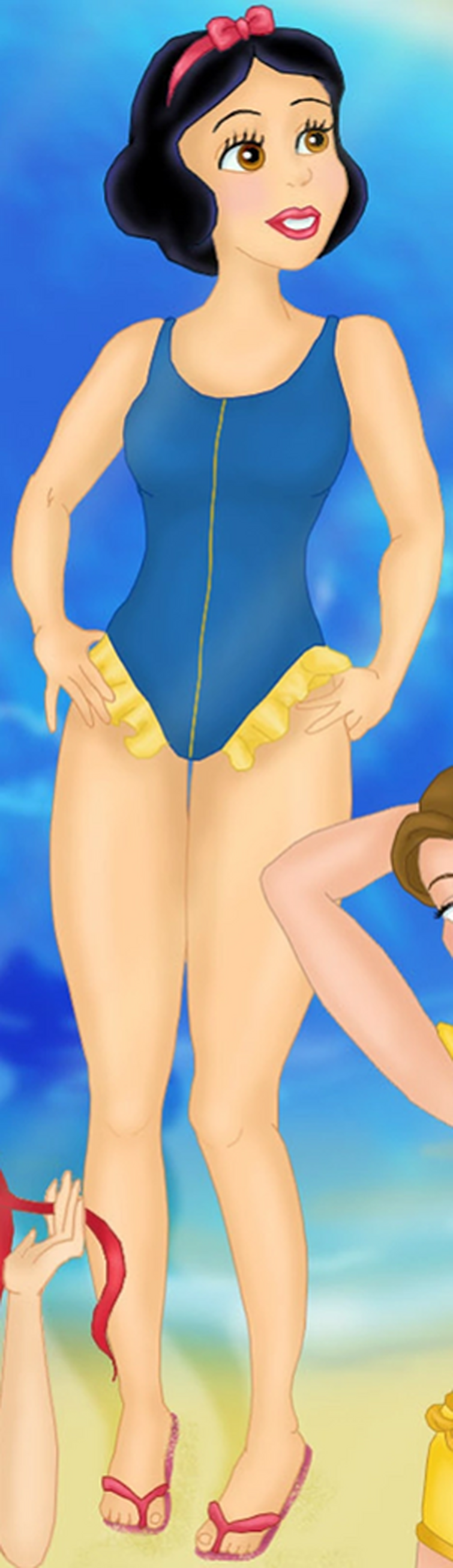 Snow White in a swimsuit