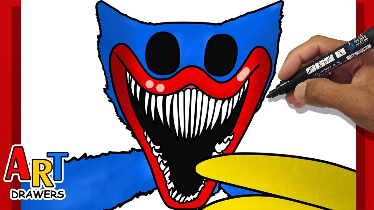 Do you know how to draw the Nightmare Huggy Wuggy JUMPSCARE? | Fandom