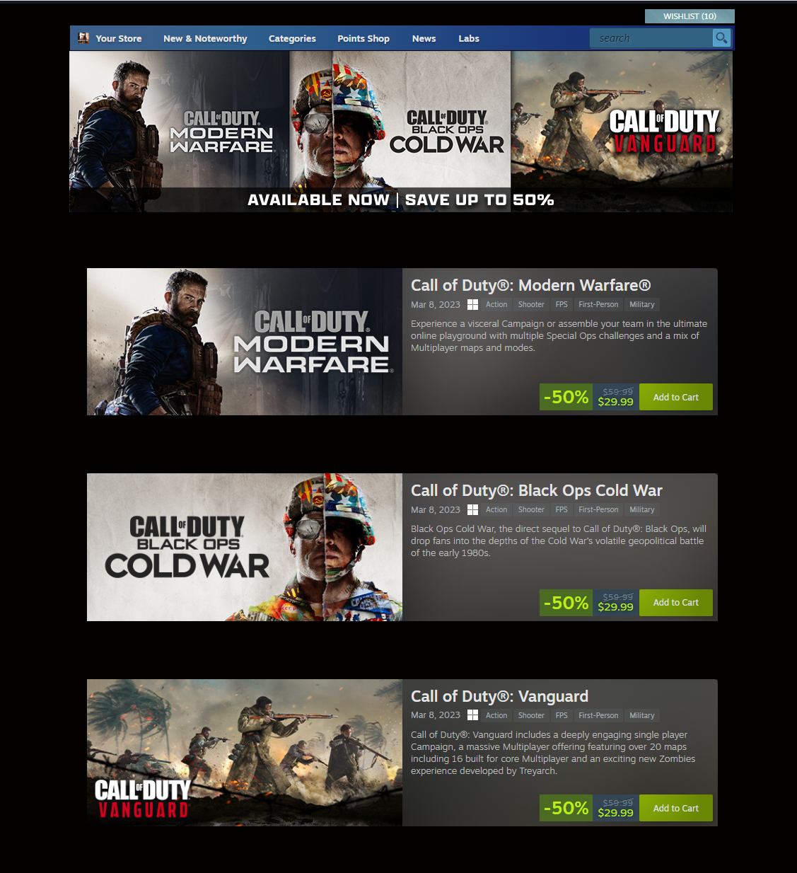 Call of Duty Vanguard, Black Ops Cold War and Modern Warfare get