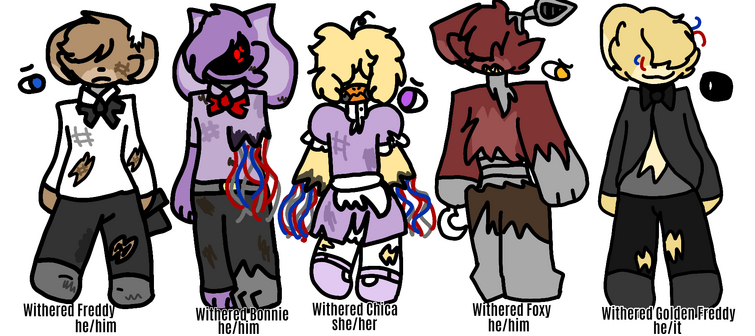 Badly Drawn Enemies on X: 290. withered freddy five nights at