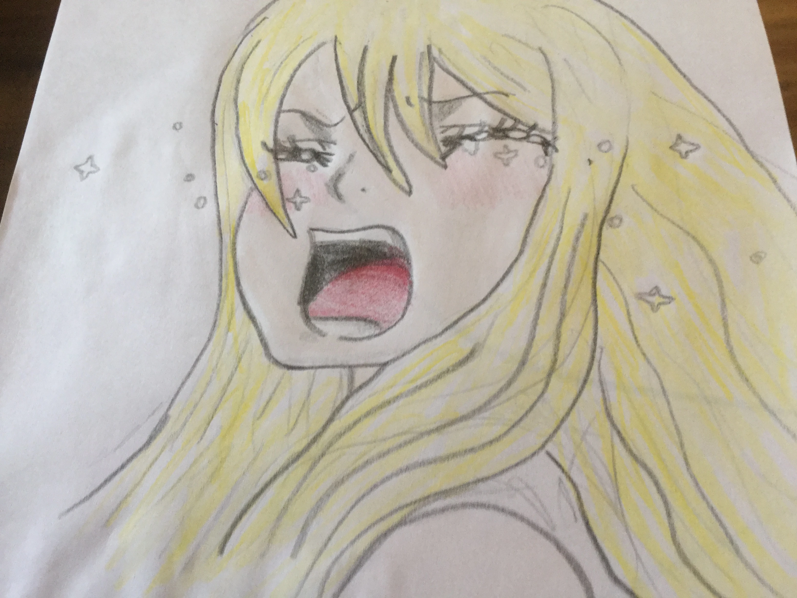I drew Lucy crying Fandom