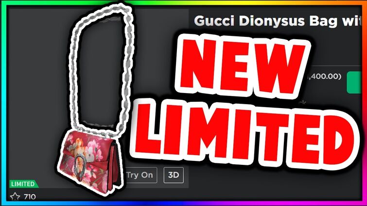 Limited For The Ones That Dont Believe Me About A Gucci Item Going Limited Here Fandom - new roblox limiteds coming out