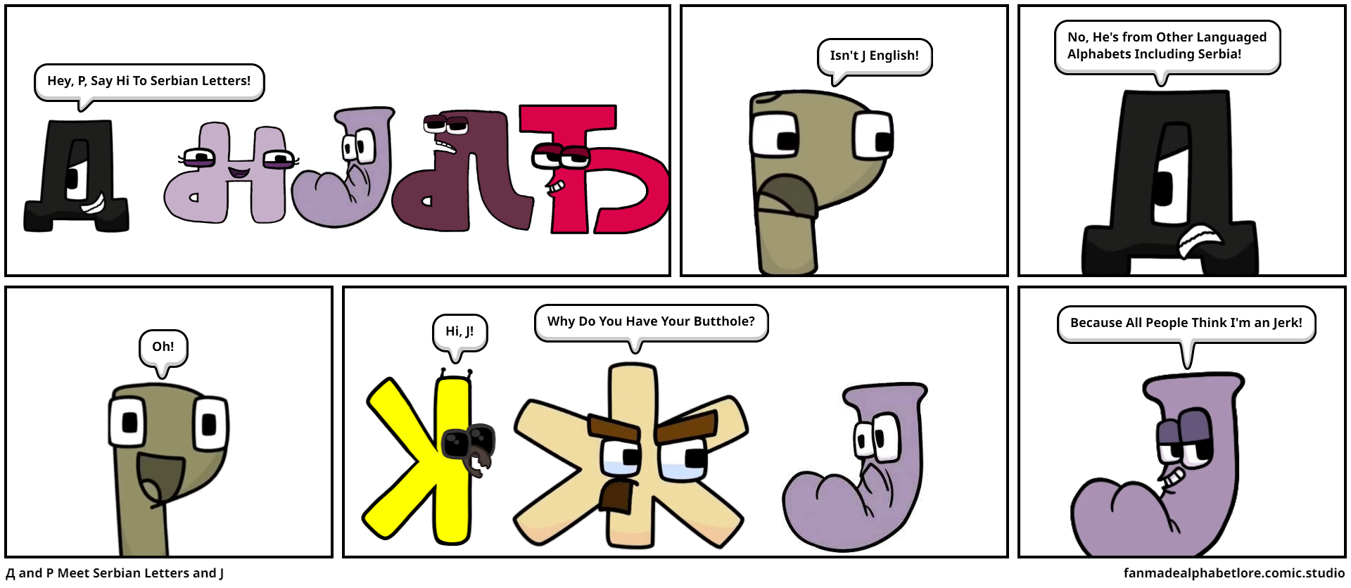 Estonian and serbian alphabet lore meme - Comic Studio