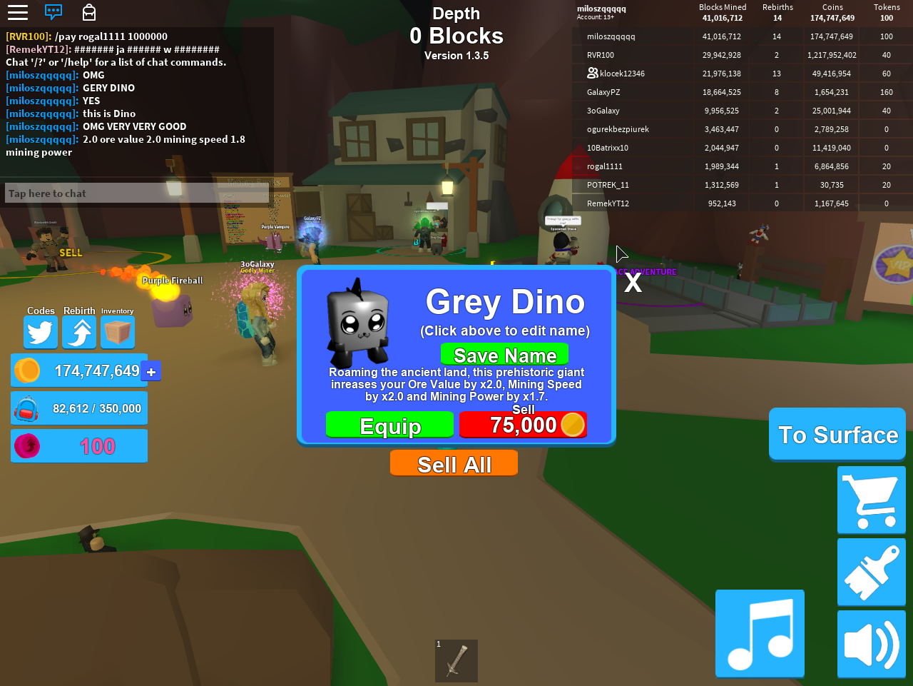 Best Pet In The Game Dino Fandom - roblox mining simulator value list