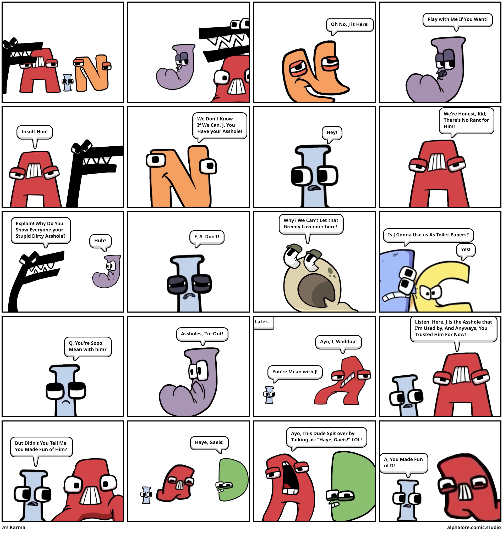 New Alphabet Lore (A-F) - Comic Studio