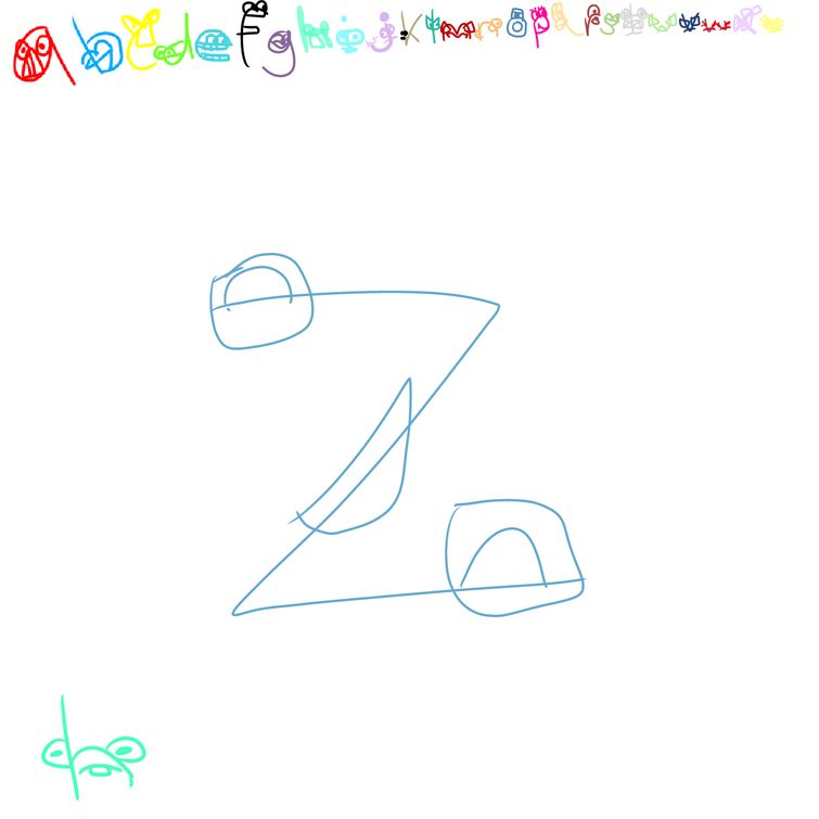 Step by Step How to Draw B Uppercase from The Alphabet Lore