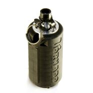 An Airsoft Innovations Tornado Grenade; Rento's are a mix of black and OD.