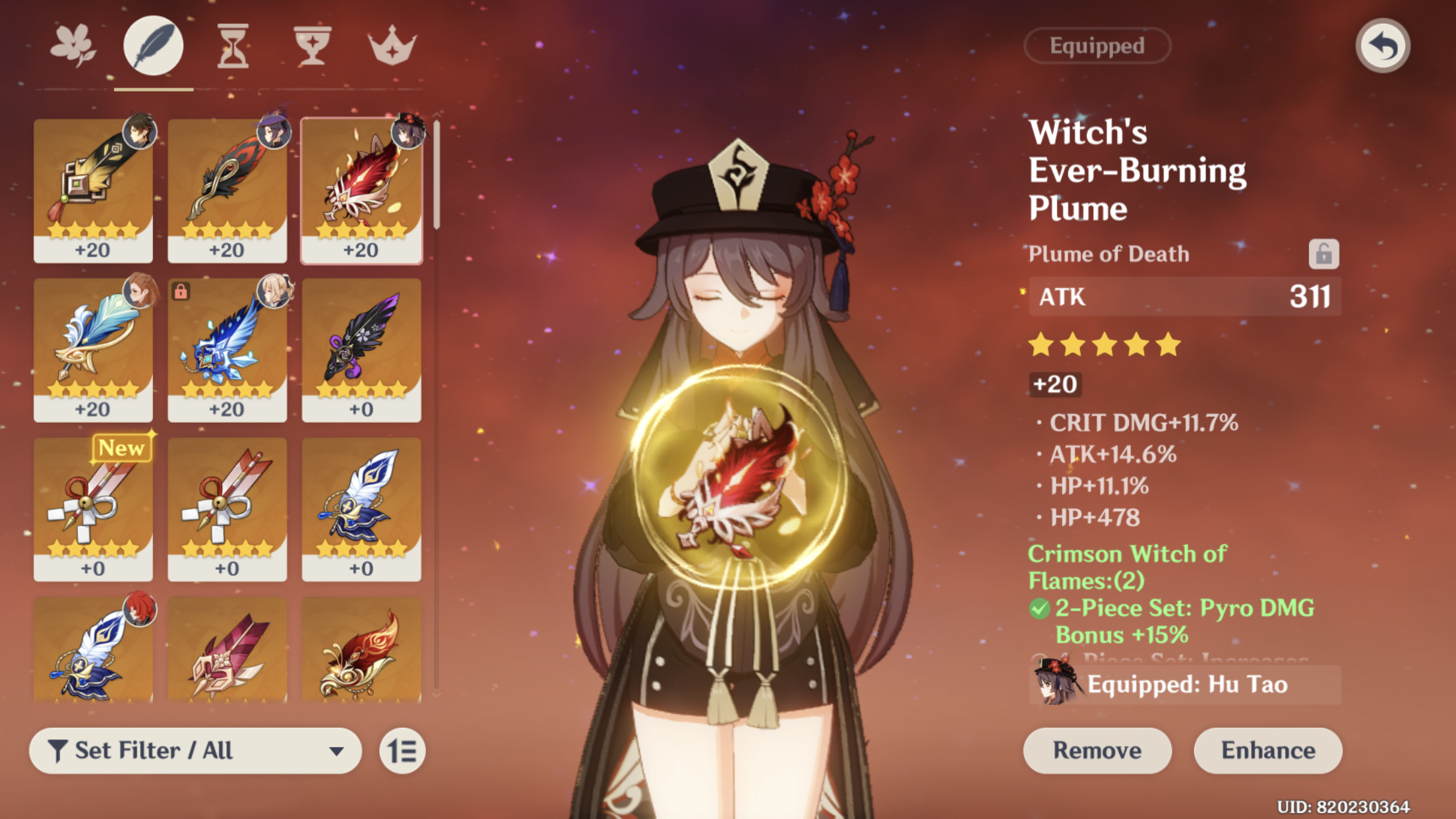 Zeniet on X: Hu Tao kit revolves Low HP = High ATK Having the lowest base  ATK in the game she's heavily dependant on having low HP for DMG. Here are  the