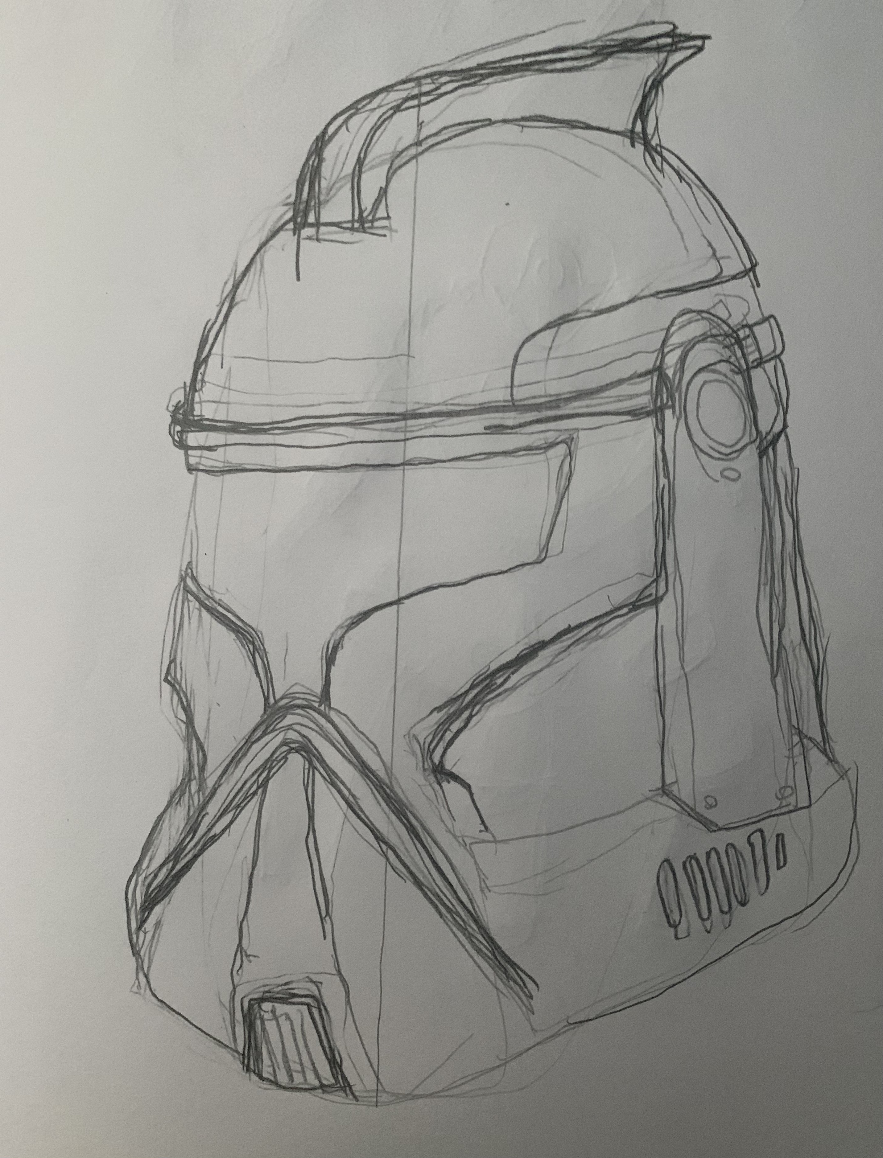 clone trooper helmet drawing