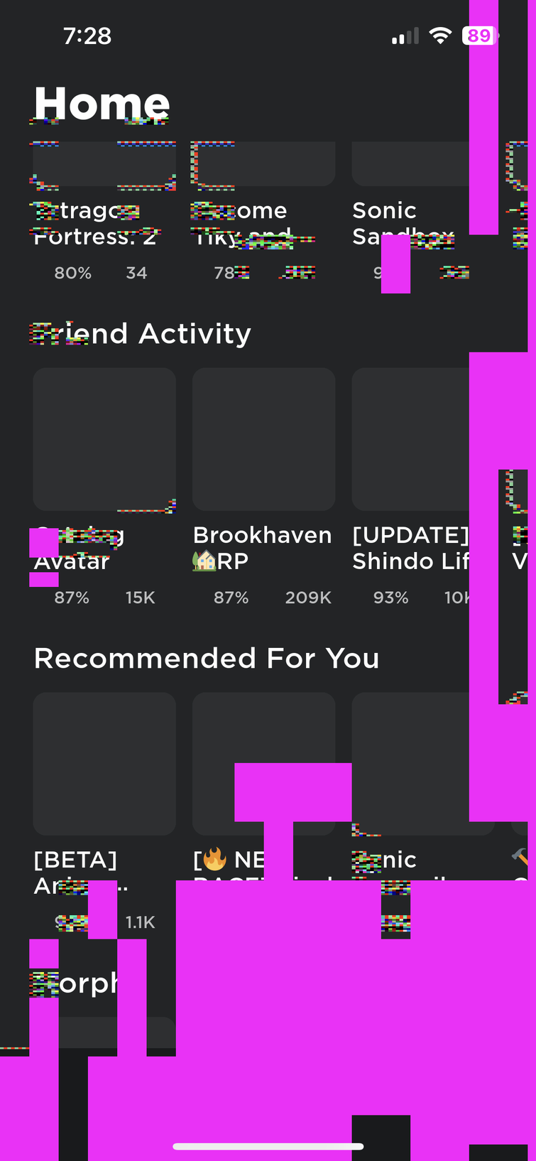roblox pink screen glitch meaning hacker｜TikTok Search