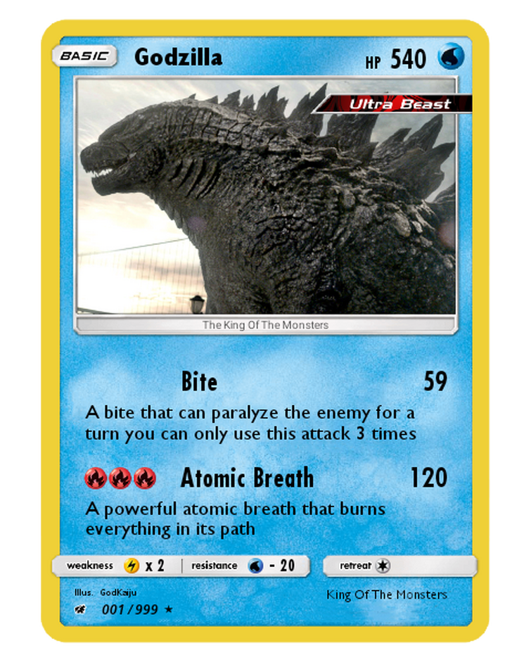 Mi carta de godzilla