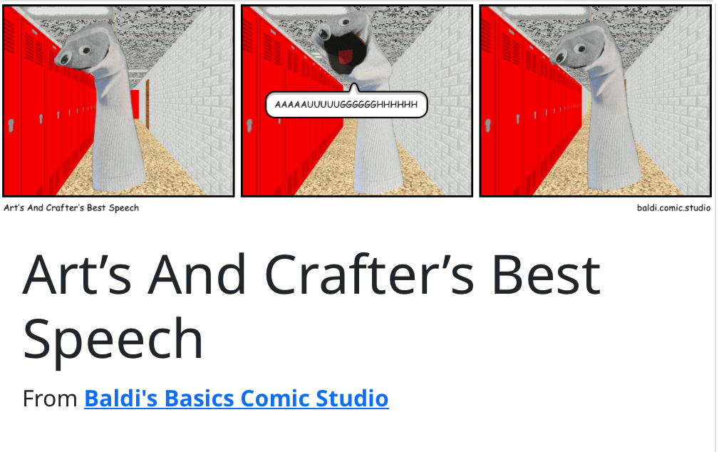 Baldi's Basics Comic Studio - make comics & memes with Baldi's Basics  characters