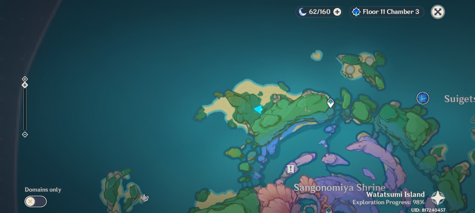 Где в геншине находится остров с сердцем Watatsumi Island HIDDEN CHEST Fandom