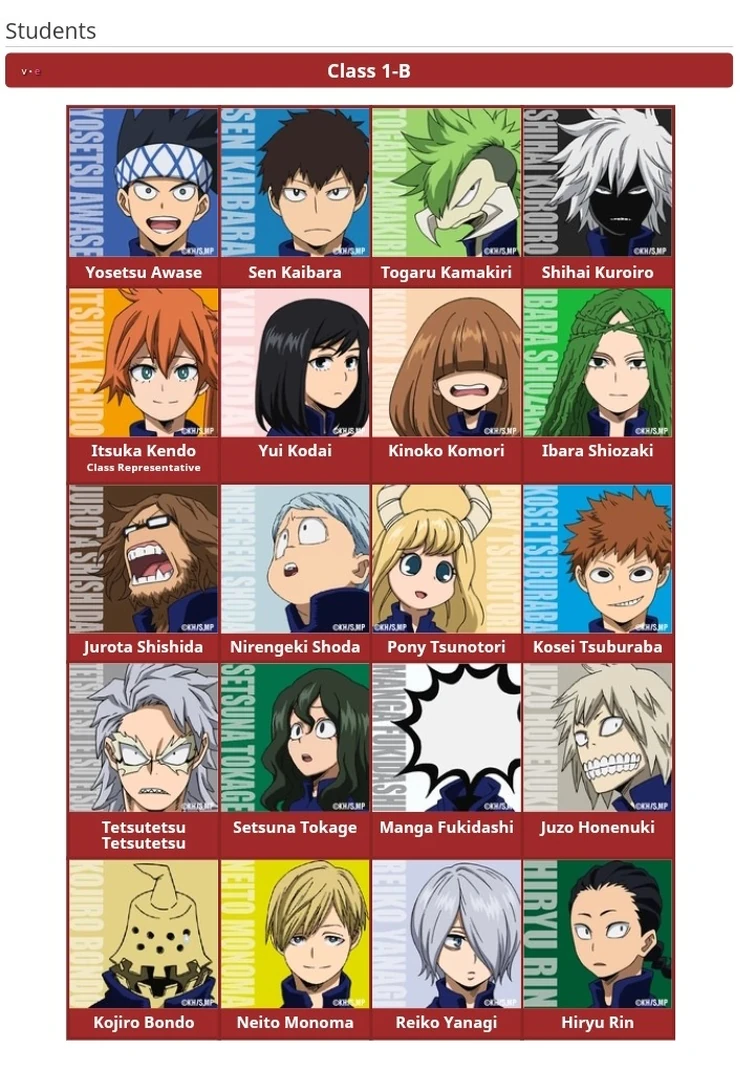 Which Person From Class 1b Do You Like The Most I Love Dark Boi The Best Fandom