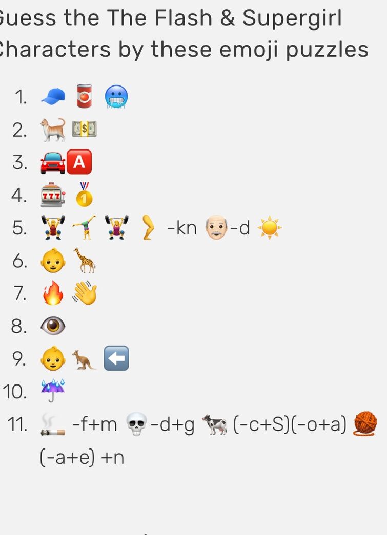 Guess the The Flash Supergirl Characters by these emoji puzzles