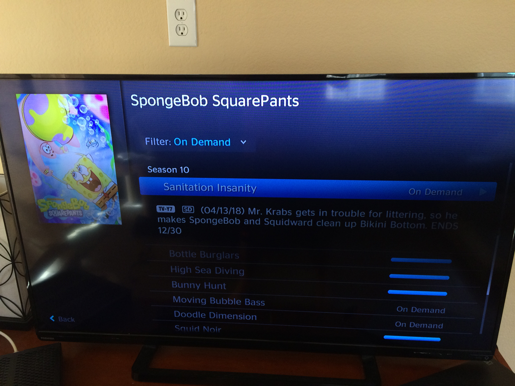 spongebob lcd tv