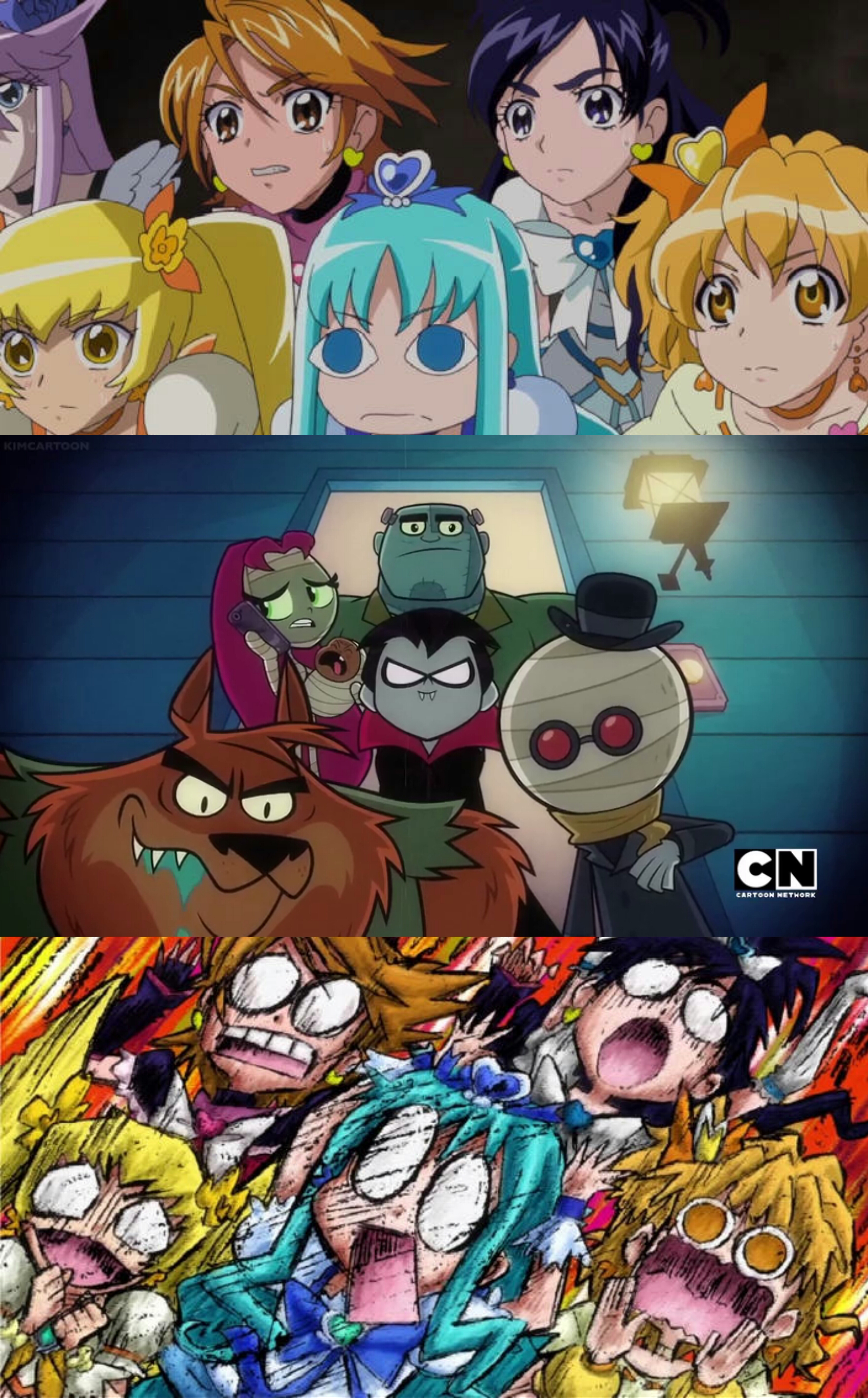 Pretty Cure Is Scared Of Teen Titans Go Monster Squad And Guys