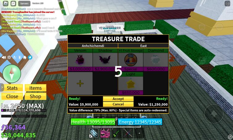 What People Trade For RUMBLE FRUIT? Trading in Blox Fruits 