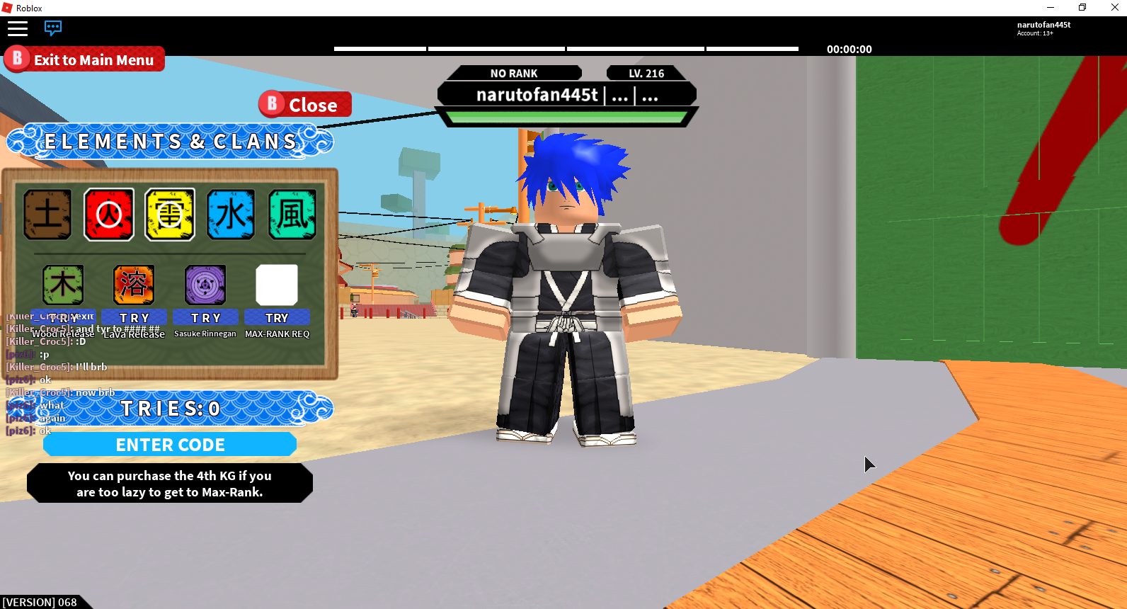 Roblox Beyond Codes List - naruto beyond roblox codes for 056
