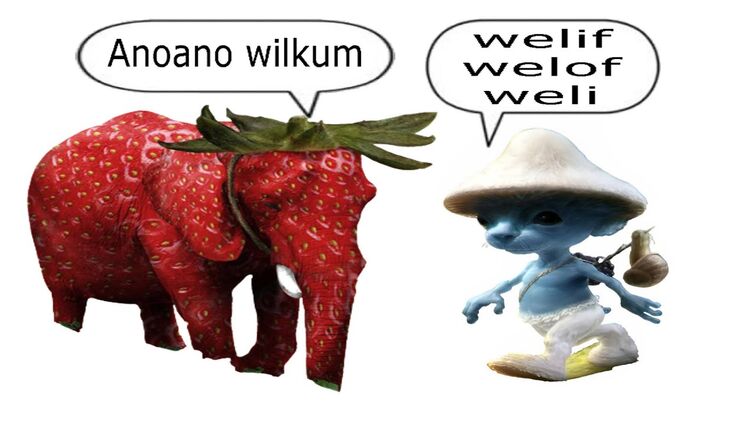 Smurf Blue Cat vs Strawberry Elephant vs Pineapple Owl meme