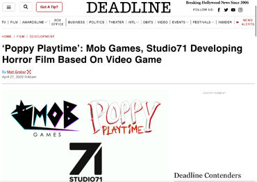 Poppy Playtime': Mob Games, Studio71 Developing Horror Film – Deadline