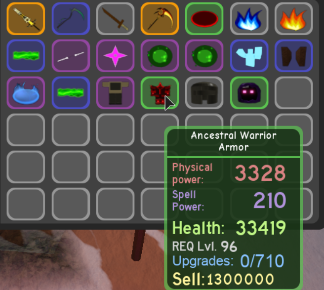 Trading Green Ancestral Warrior Armour For Ancestral Mage Armour Any Color I Don T Want The Helm Fandom - how to trade in dungeon quest roblox pc