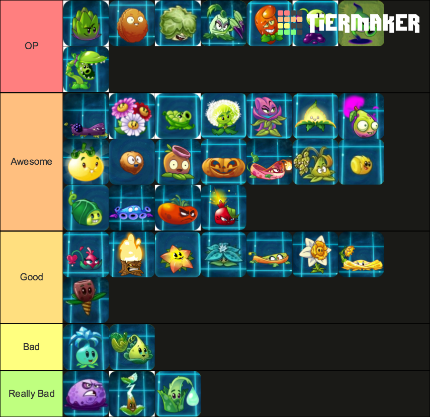 Minty on X: Plants vs. Zombies plants tier list (facts)   / X