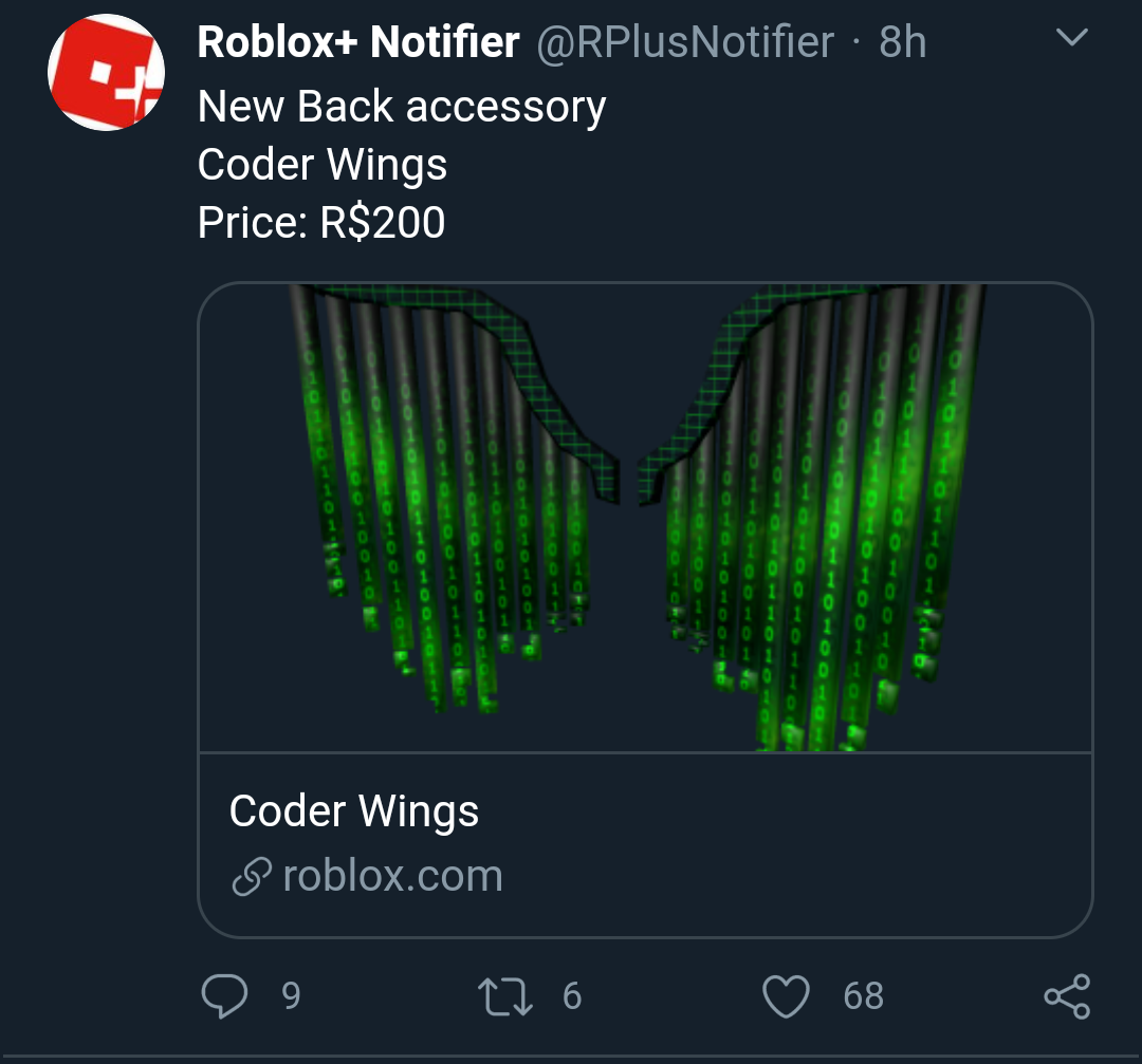 New 7th Bloxy Award Items Fandom - roblox coder wings code