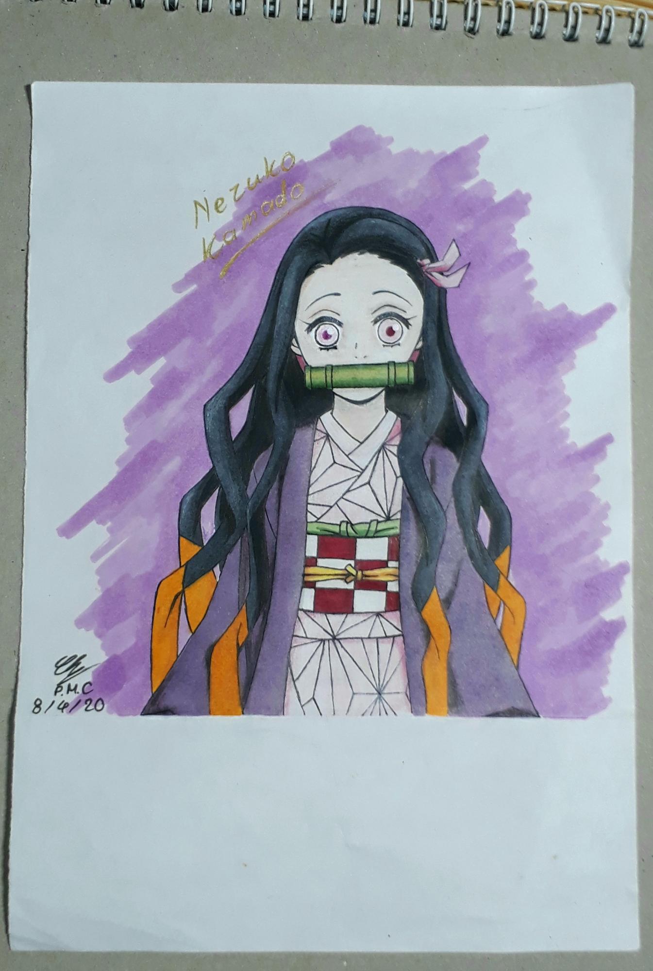 How Do You Draw Nezuko Amazing Drawings On Lined Paper Keyriskey