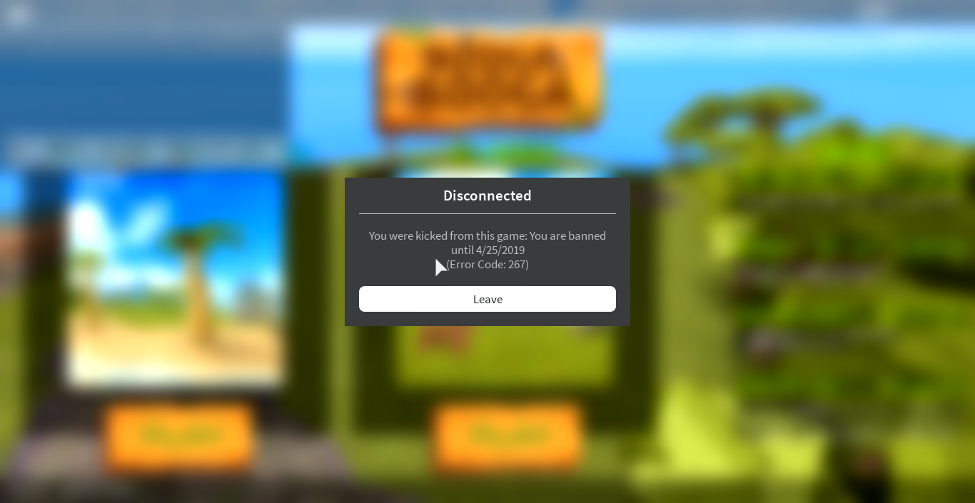 Roblox Kicked From Game Unspecified Reason