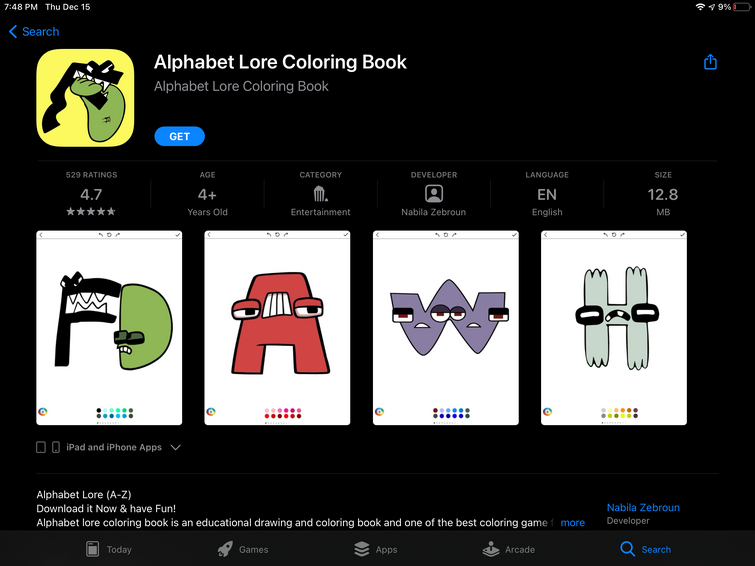 Coloring Book - Alphabet Lore - Alphabet Lore Games