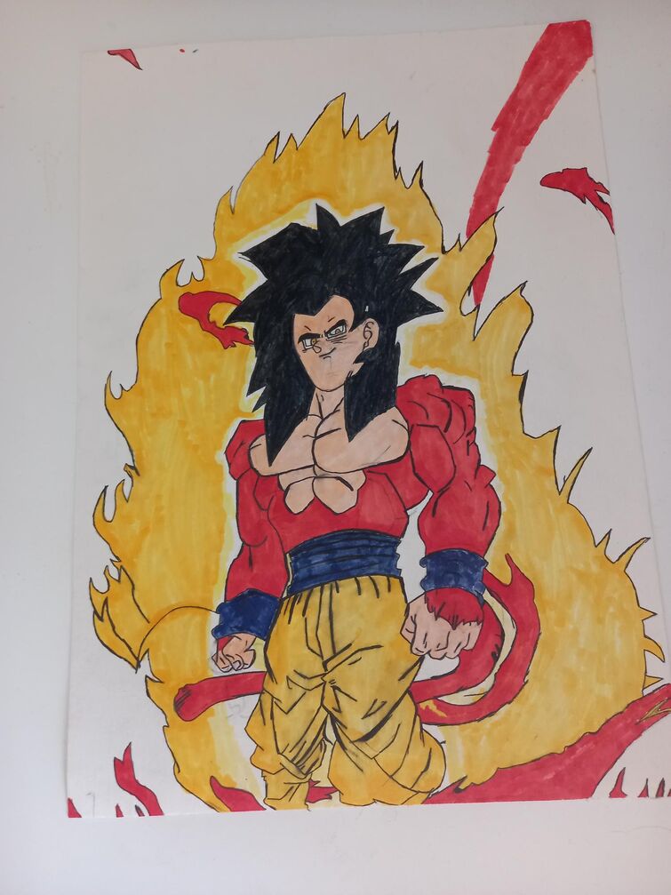 Drew Super Saiyan Blue Goku - Hope you guys like it ! : r/dbz