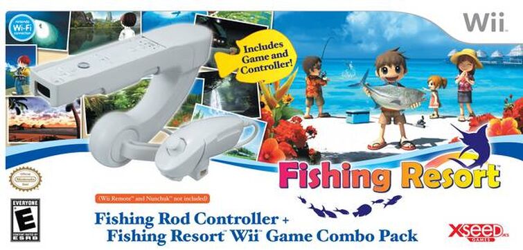 Wii fishing resort complete with game and rod rare, Video Gaming, Video  Games, Nintendo on Carousell