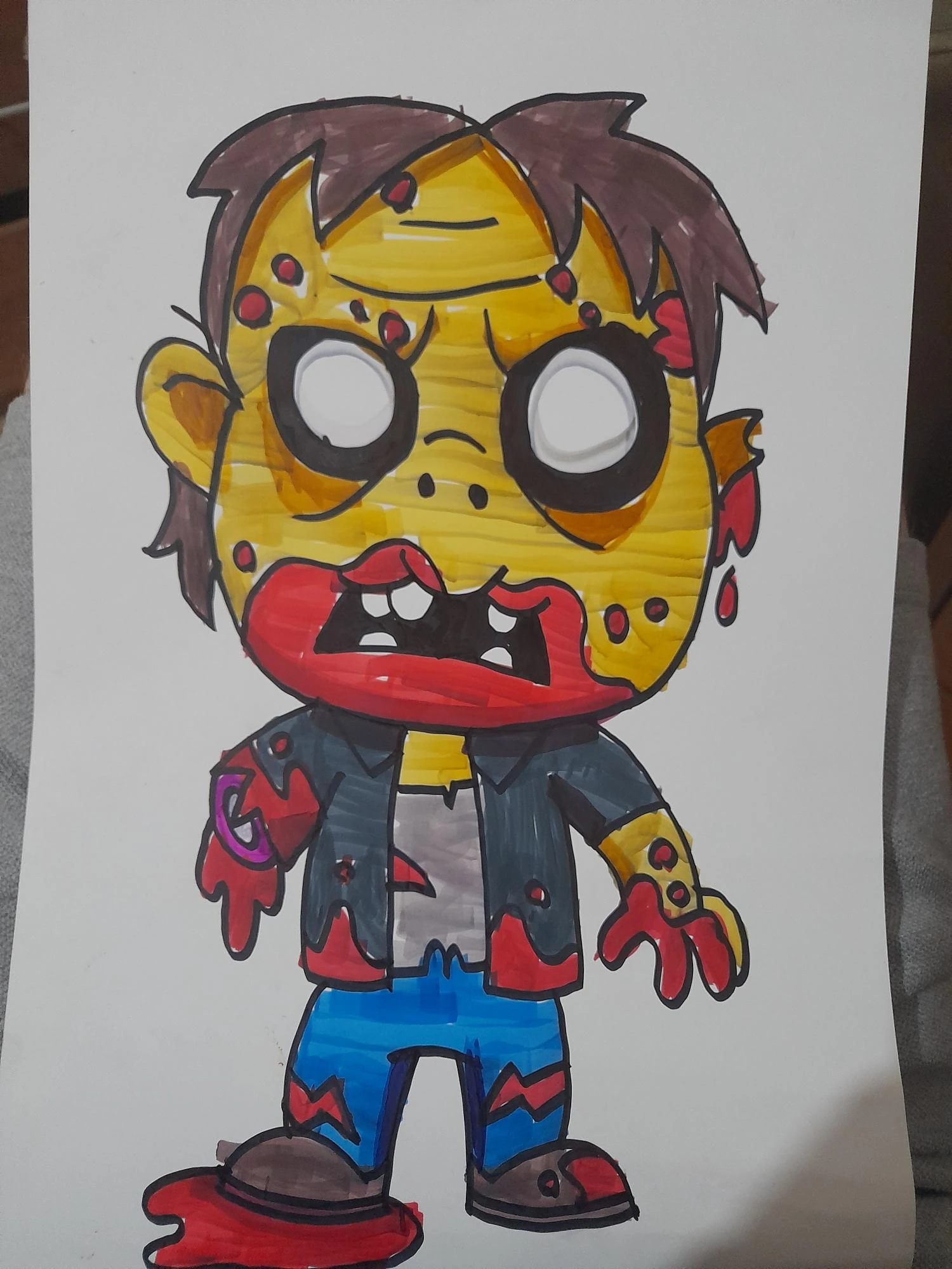 My drawing of a zombie Fandom