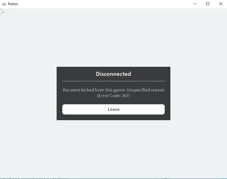 Roblox Kicked From Game Unspecified Reason Roblox Free - how to upgrade roblox without google play