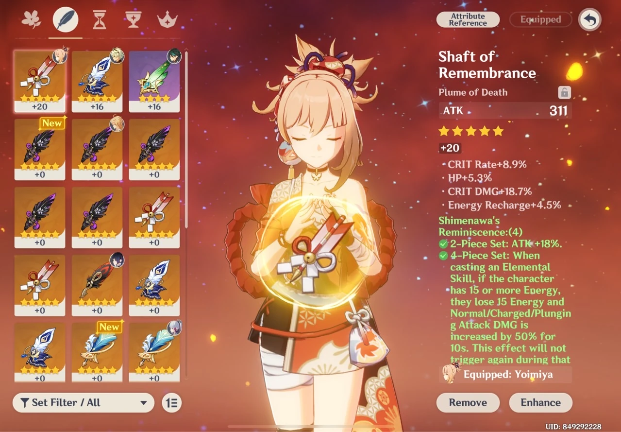 Are these artifacts good for yoimiya? Fandom