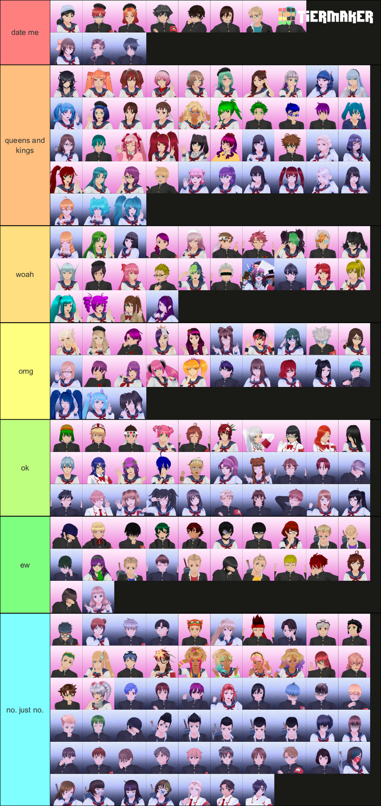 Create a Doki Doki Literature Club Characters Tier List - TierMaker