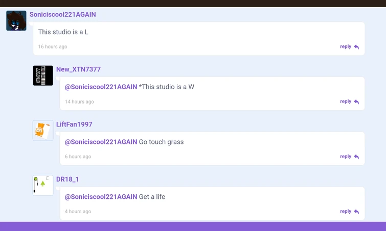 Average Scratch anti-object show studio comments | Fandom