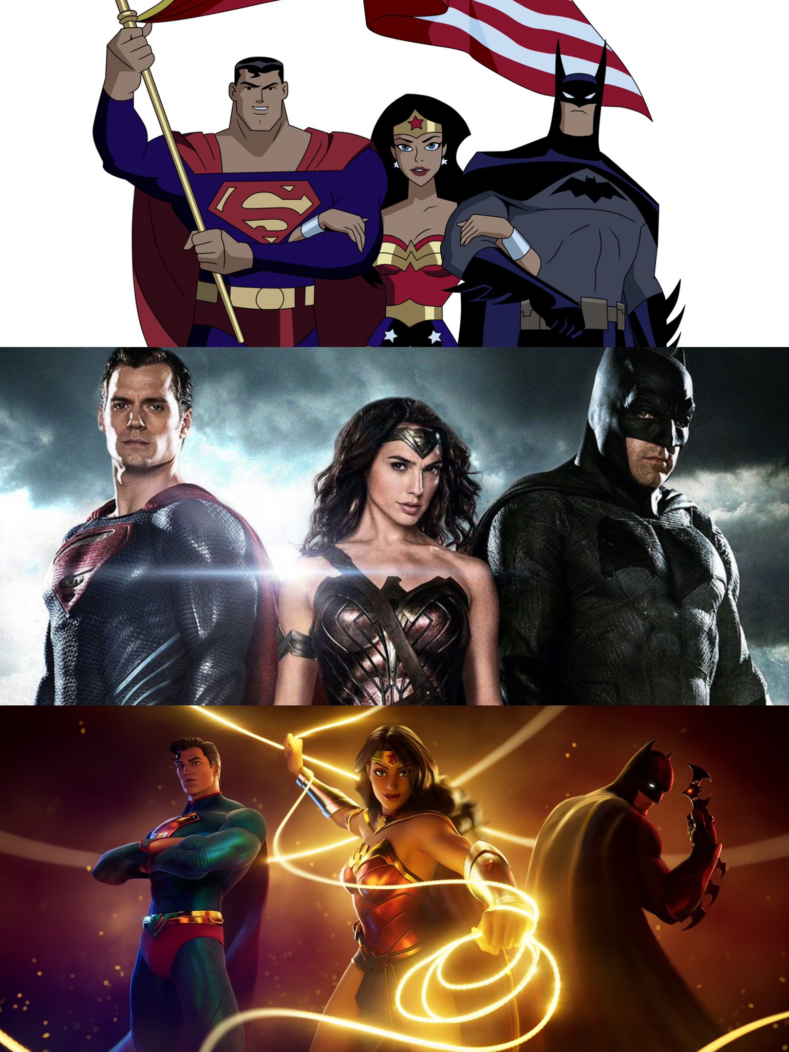 Who Did The Dc Trinity Best Dcau Dceu Or Fortnite Fandom