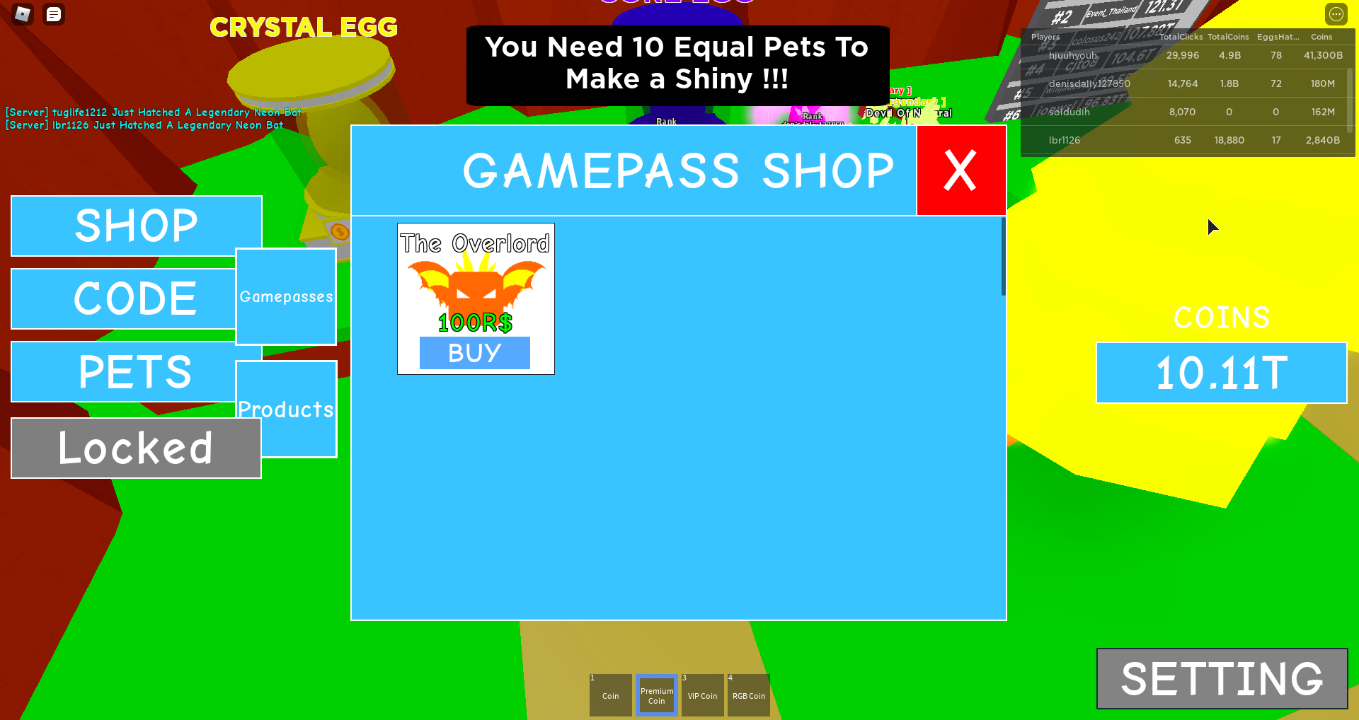 I Can Buy The Overlord For 100 Robux Apex Simulator Fandom - roblox apex simulator secret pets