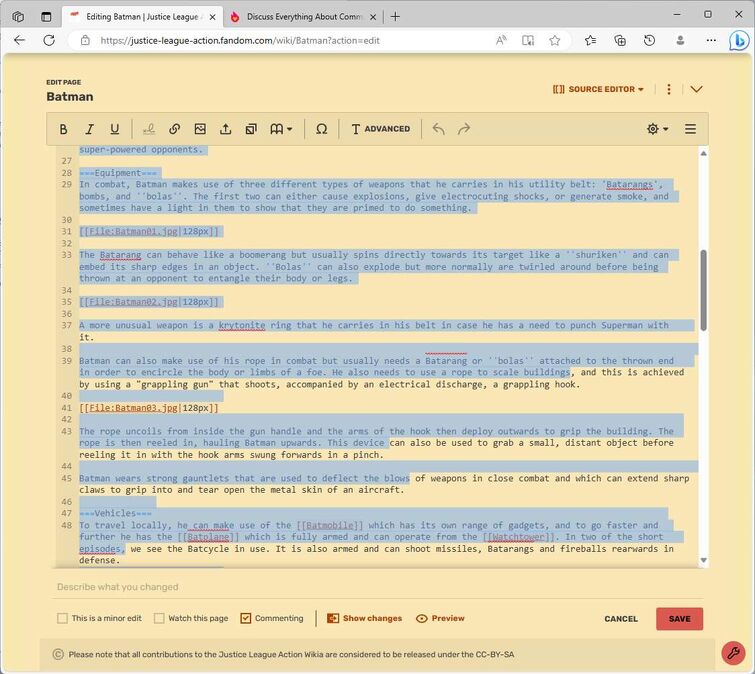 Text in edit window is corrupted | Fandom